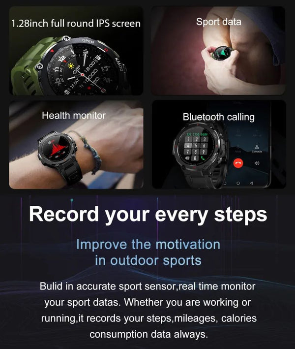 J-Fit Call Smart Watch with Heart Rate, Blood Pressure, Pedometer & Music Player