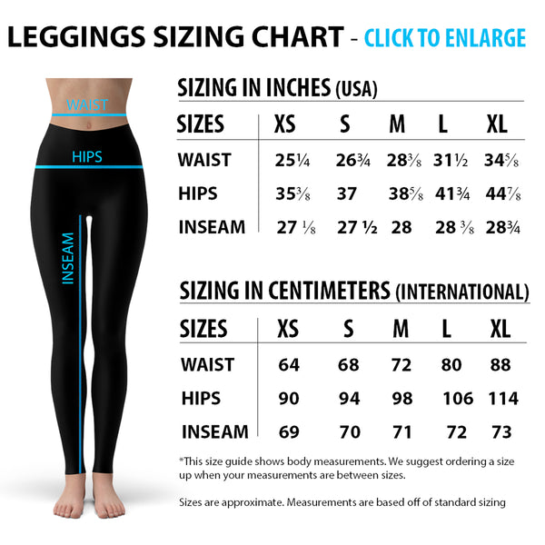 Women's Carbon Fiber Sports Leggings size chart